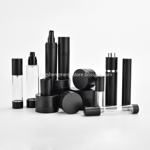 Bouteille cosmétique en plastique noir de haute qualité Bouteille de lotion d&#39;eau acrylique 50 ml